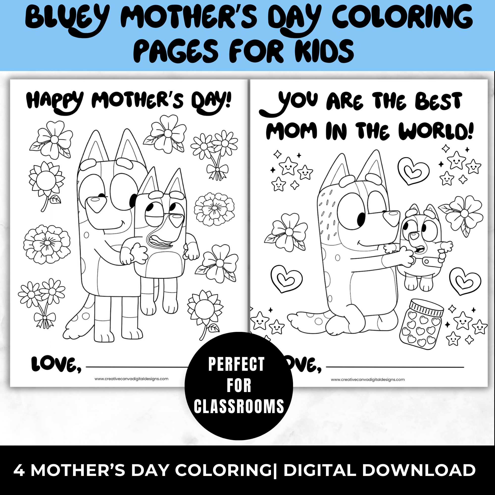 Mother’s Day Coloring Pages for Kids | All About My Mom Worksheet