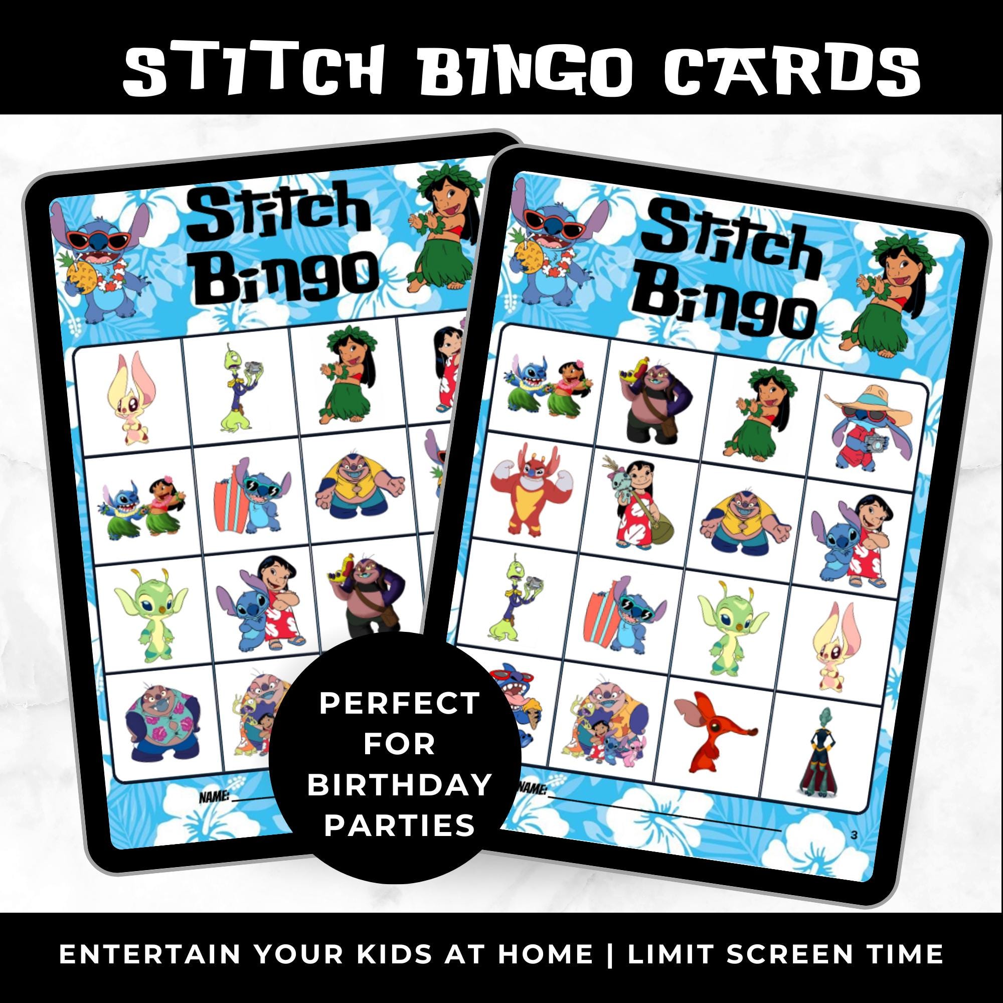 Lilo & Stitch Bingo Cards | Stitch Birthday Game | Lilo & Stitch Birthday Party Activity | Stitch Party Favors | Printable Bingo Cards for Kids