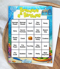 Personalized Sponge Under the Sea Birthday Bingo Game | Sponge Birthday Party |Ocean Party Game | Custom Birthday Bingo Cards