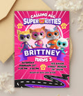 Super Kitty Birthday Invitation for Kids | Kitty Themed Birthday Invite | Done for Kids Birthday Invitation | Kitty Party for Girls