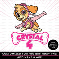 Personalized Skye Dog Birthday PNG | Custom Girl Birthday Design | Girl Dog Birthday Design | Patrol Dog Birthday PNG and SVG
