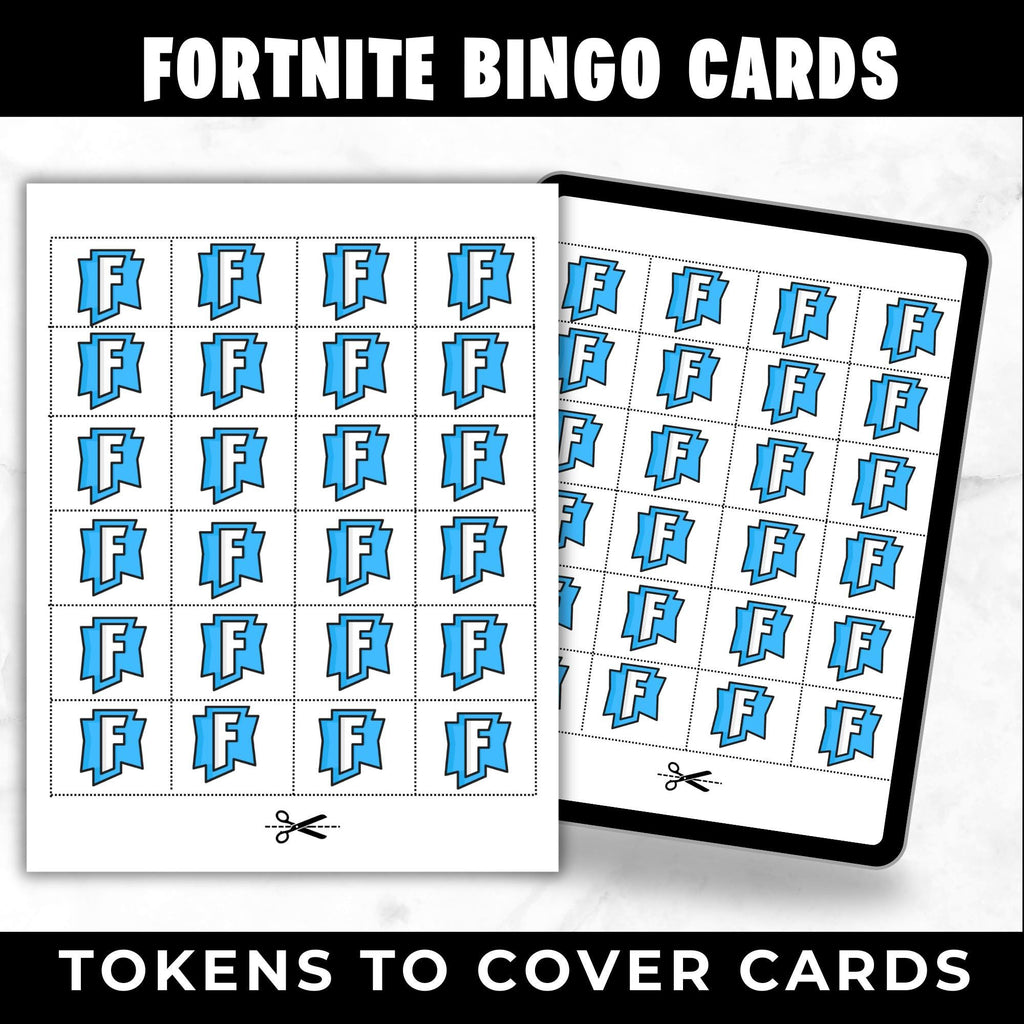 Fortnite Game Bingo Cards | Fortnite Game Birthday Party Games | Fortnite Party Favors | Printable Bingo Cards