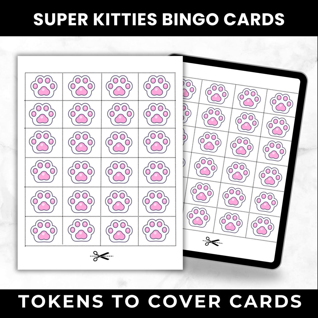 Printable Super Kitties Bingo Cards