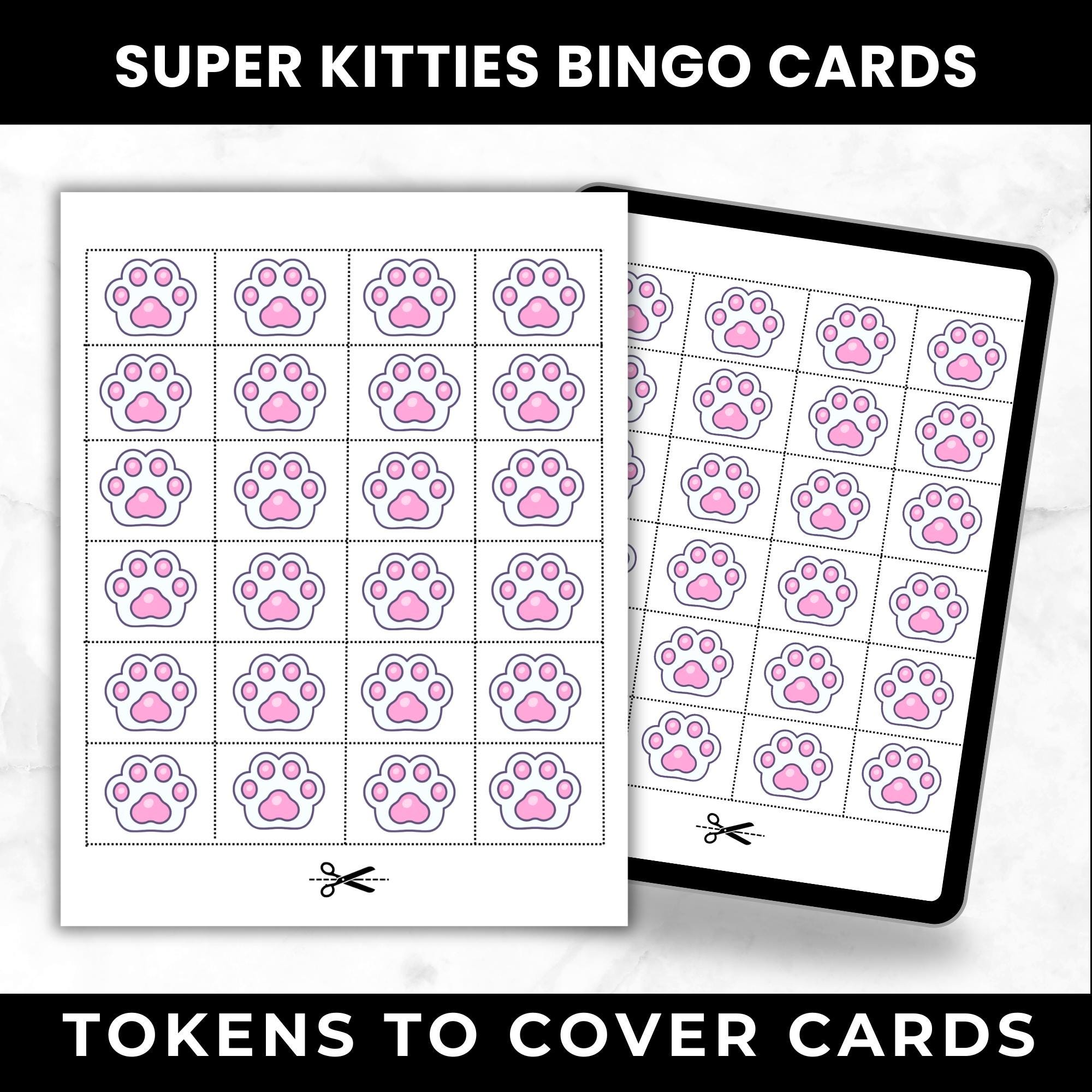 Printable Super Kitties Bingo Cards