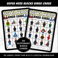 Legos Super Heroes Bingo Cards
