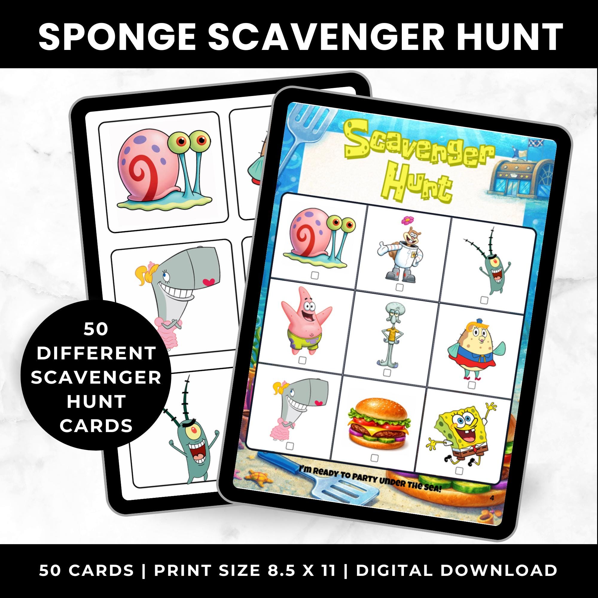 SpongeBob Birthday Scavenger Game | SpongeBob Birthday Party |Under the Sea Party Game | Kids Birthday Party Game