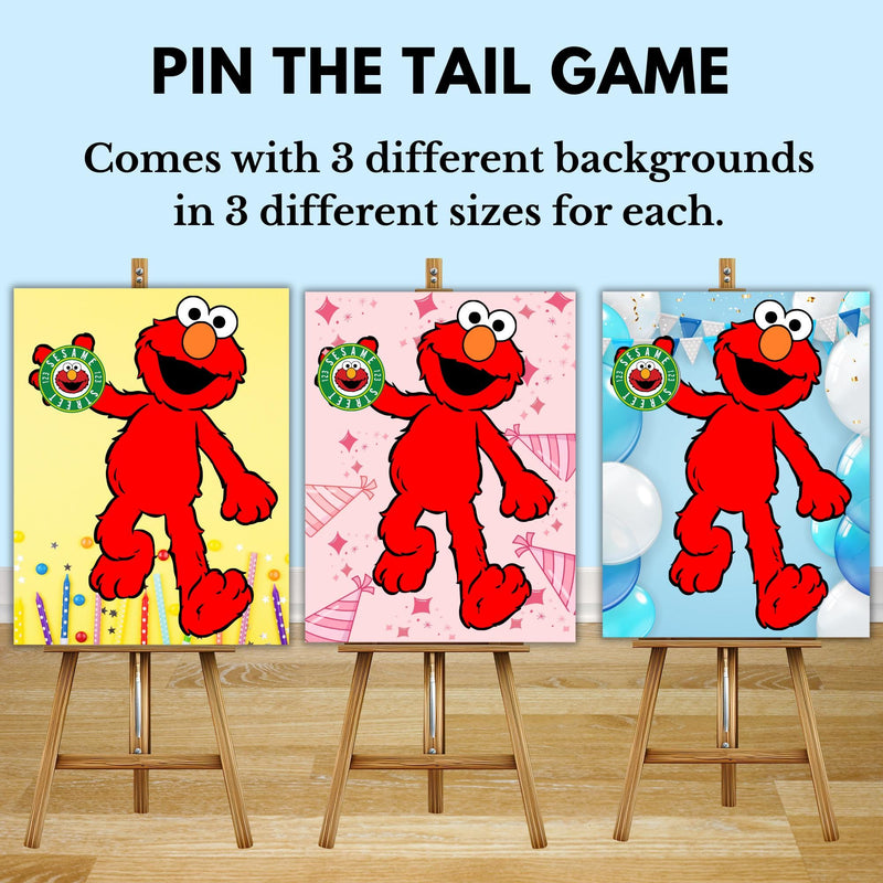 Pin the Sticker on Elmo Printable Birthday Party Game Toddlers