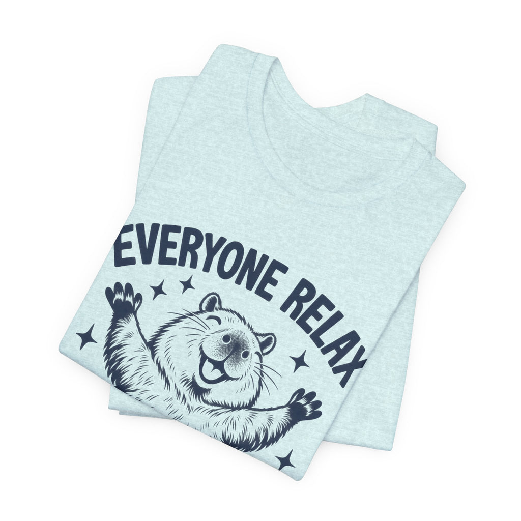 Funny Capybara Shirt, Everyone Relax I'm Professionally Chill T-Shirt, Cute Capybara Tee, Chill Vibes Shirt, Animal Lover Gift