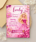 Custom Fashion Doll Birthday Invitation Card | Personalized Barbie Doll Birthday Card | Custom Digital Kids Party Invitation | Doll Birthday Party