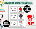 ABC Match Game for Toddlers | Alphabet Matching Cards | Homeschool Learning Activity | Montessori ABC Game