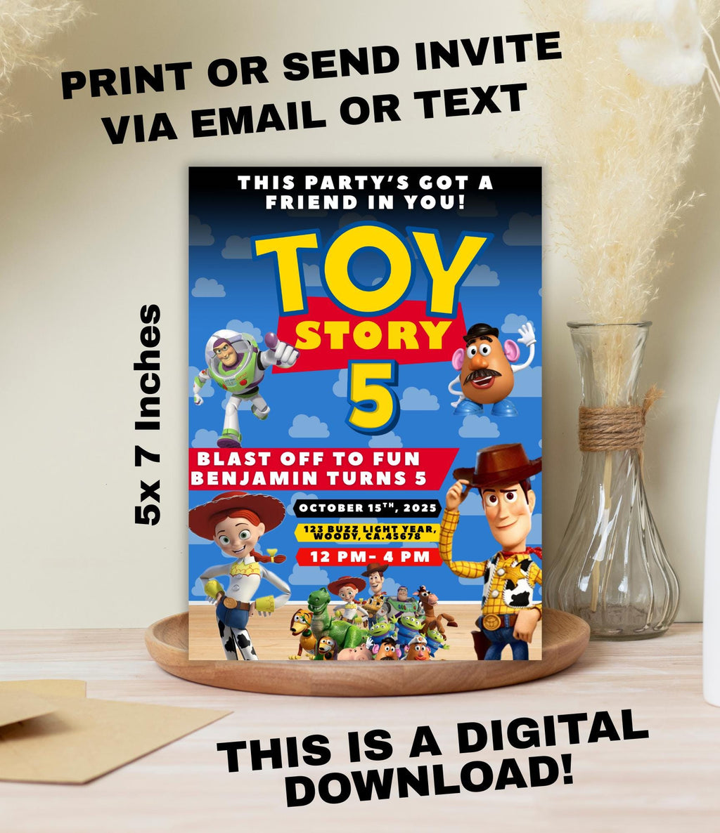 Toy Birthday Invitation | Toy Party Digital Invitation for Kids | Printable Toy Birthday Invite for Kids |  Done for You Birthday Invitation