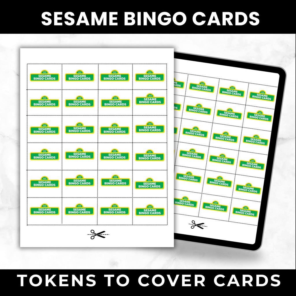 Sesame Street Bingo Cards | Sesame Street Birthday Party Game | Sesame Street Party Favors | Printable Bino Cards for Kids