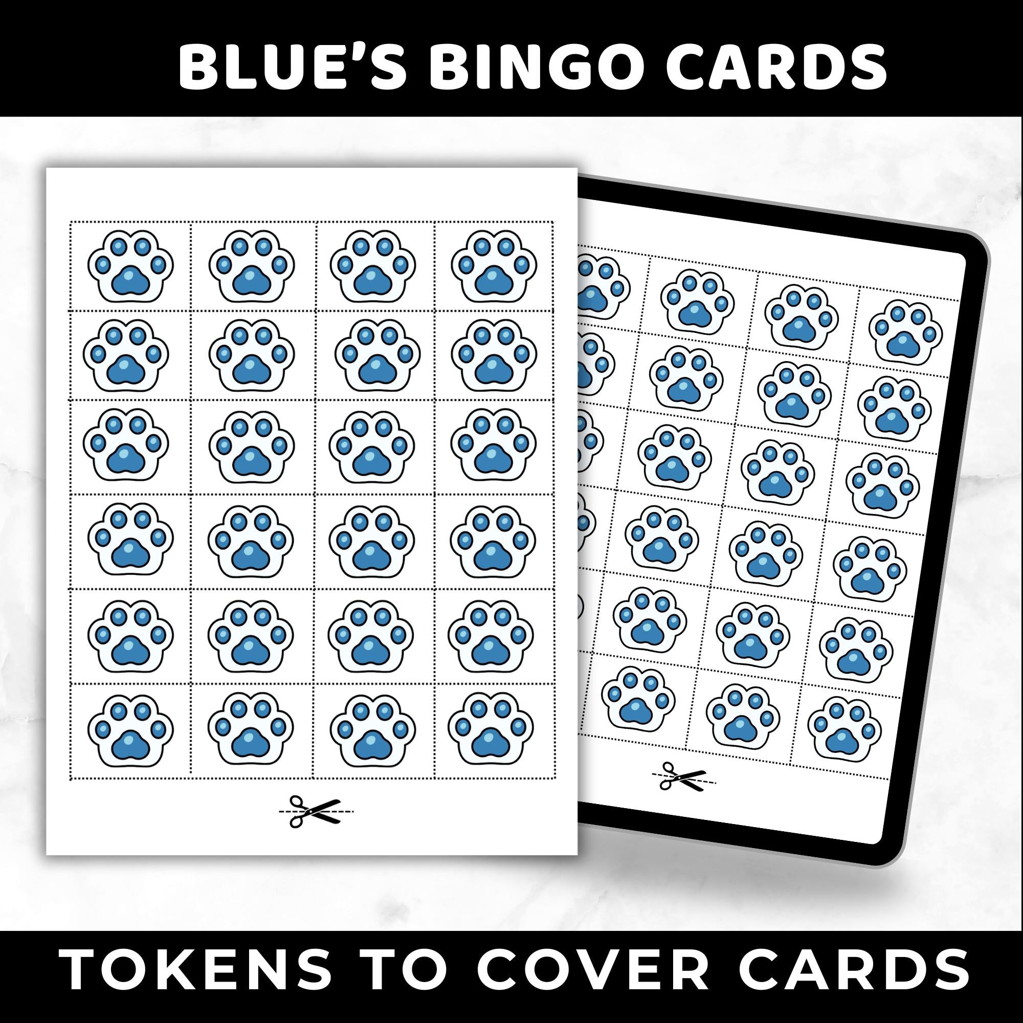 Blue's Bingo Cards | Blue's Clues Birthday Game | Printable Bingo Cards for Kids