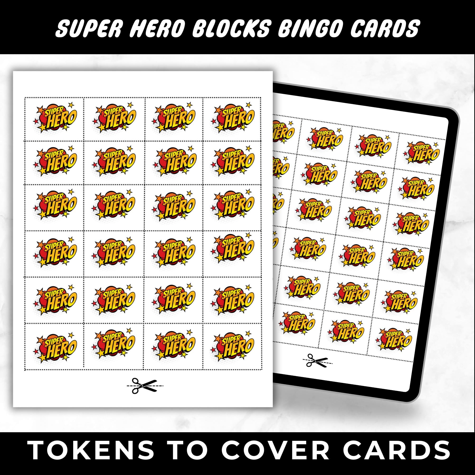 Legos Super Heroes Bingo Cards