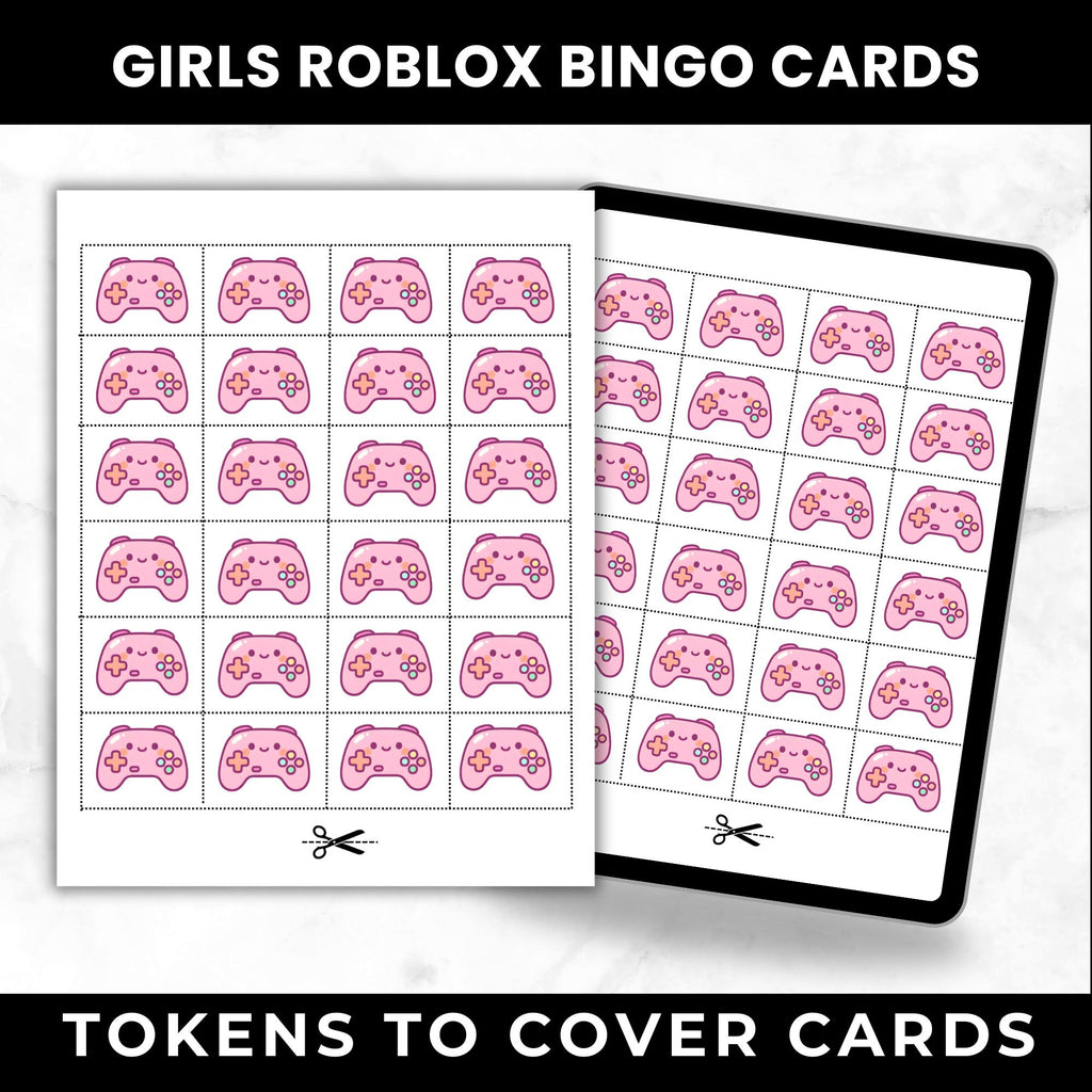 Roblox Girl Birthday Party Game | Roblox Birthday Party | Printable Bingo Cards for Kids |  Roblox Girls Party