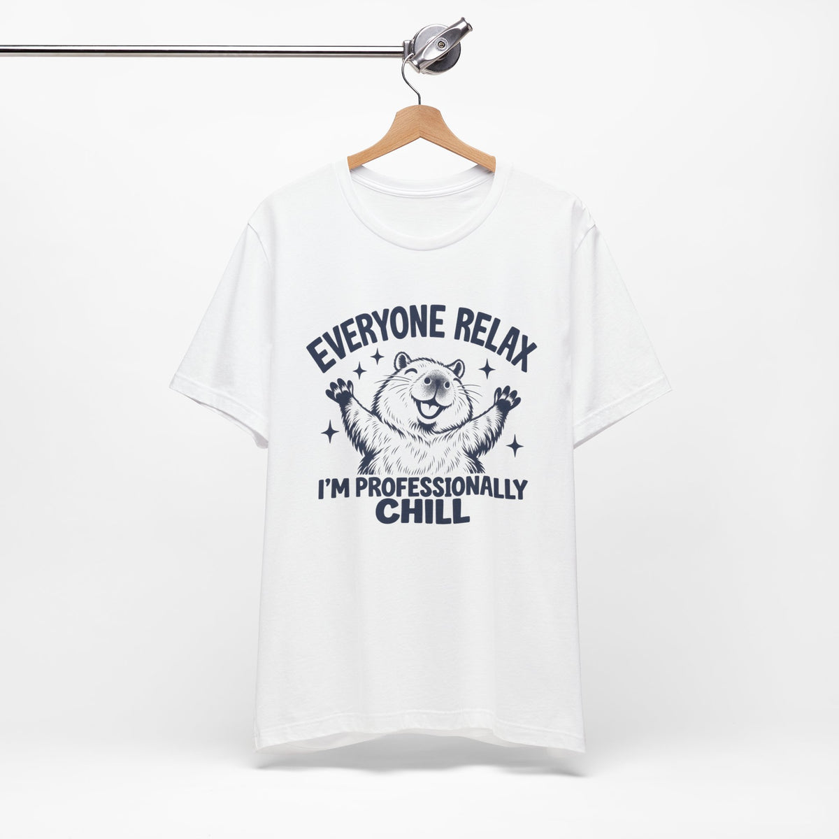 Funny Capybara Shirt, Everyone Relax I'm Professionally Chill T-Shirt, Cute Capybara Tee, Chill Vibes Shirt, Animal Lover Gift