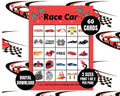Race Car Birthday Bingo Cards | Boys Birthday Activity Sheet | Race Car Party Games