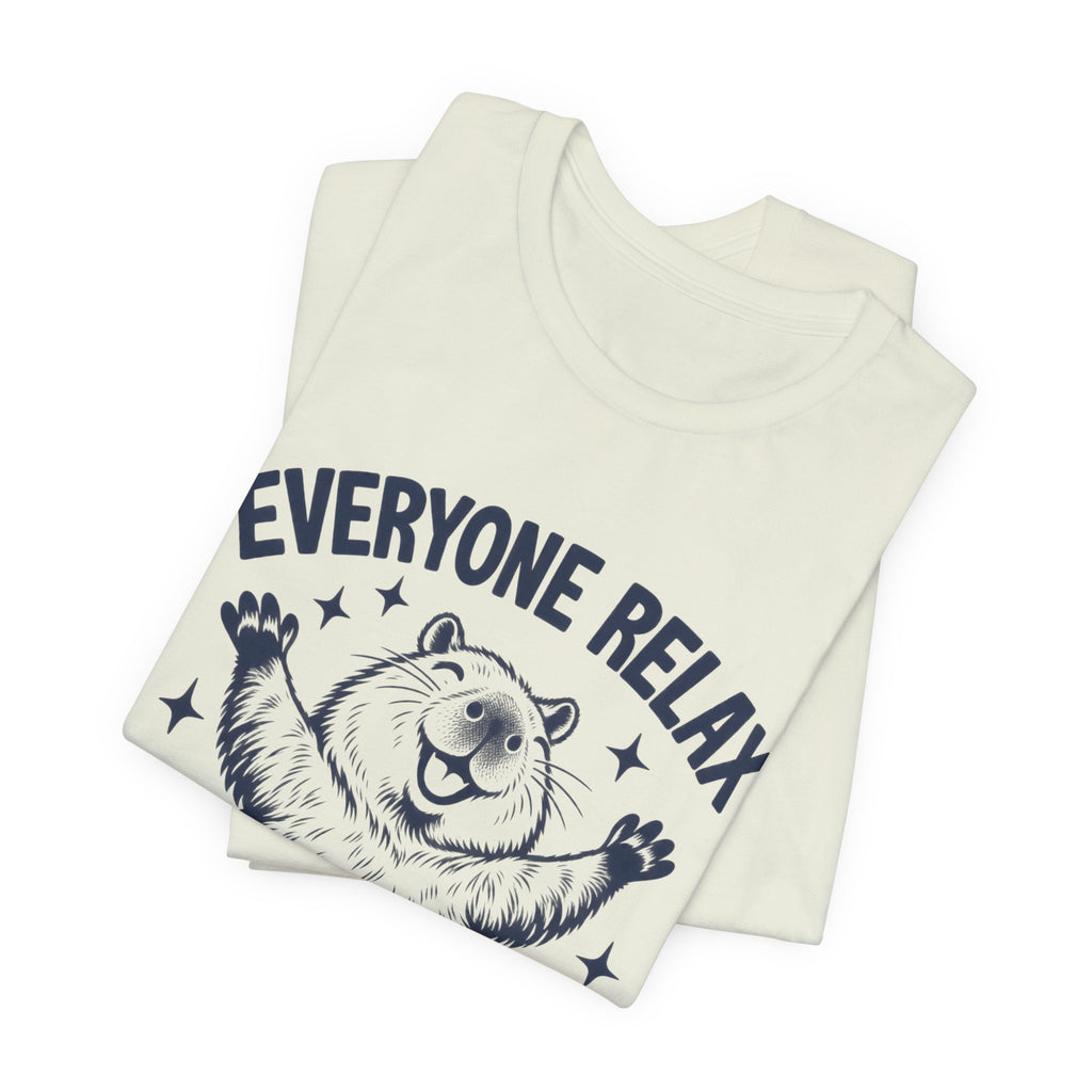 Funny Capybara Shirt, Everyone Relax I'm Professionally Chill T-Shirt, Cute Capybara Tee, Chill Vibes Shirt, Animal Lover Gift