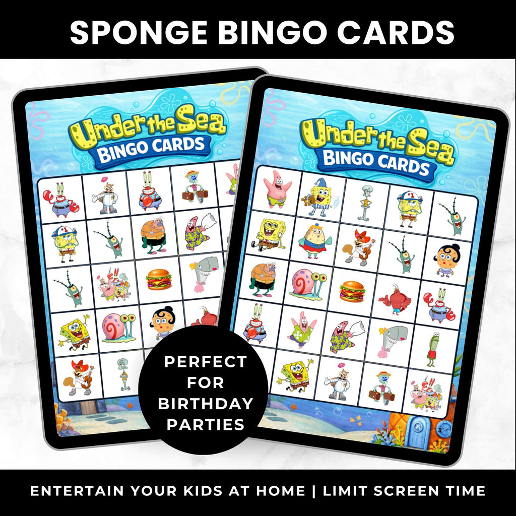 SpongeBob Birthday Bingo Game | Sponge Birthday Party