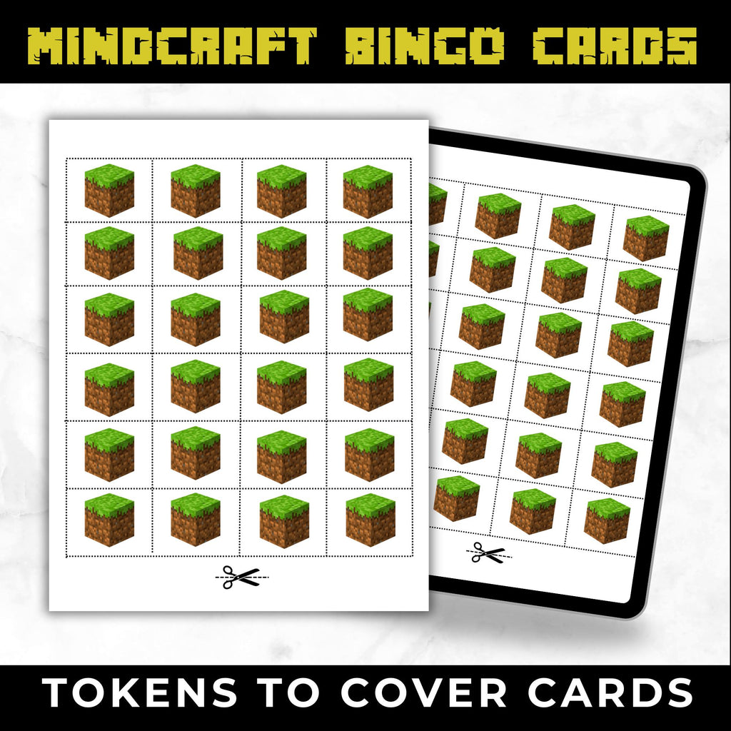 Minecrafter Bingo Cards | Minecrafter Birthday Party Game for Kids | Printable Gaming Bingo Cards | Minecrafter Party Favor