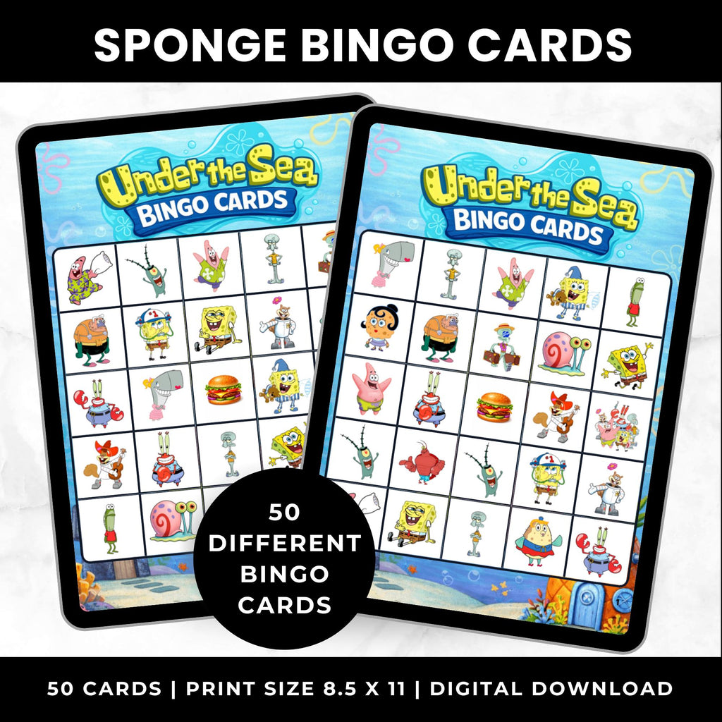 SpongeBob Birthday Bingo Game | Sponge Birthday Party