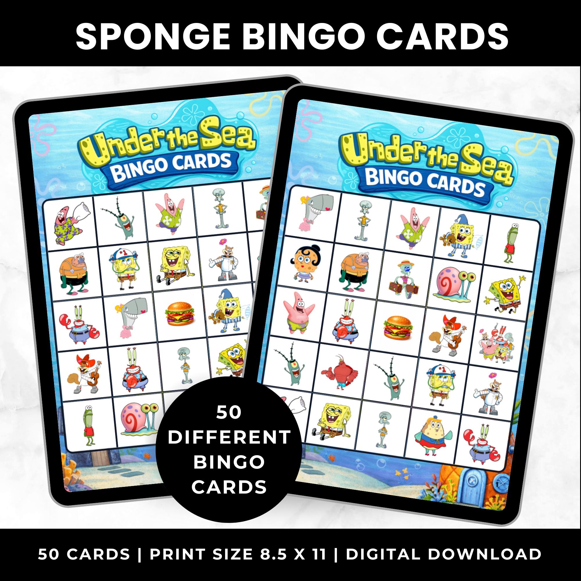 SpongeBob Birthday Bingo Game | Sponge Birthday Party