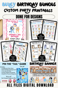 Bluey bingo game printable, bundle preview