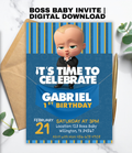 Boss Baby birthday invitation printable, invitation design
