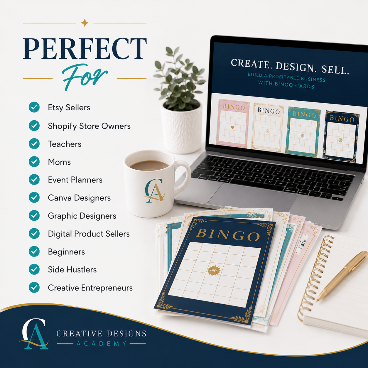 How to Create & Sell Custom Bingo Cards Online | Canva Course for Beginners | Digital Product Business Training + eGuide
