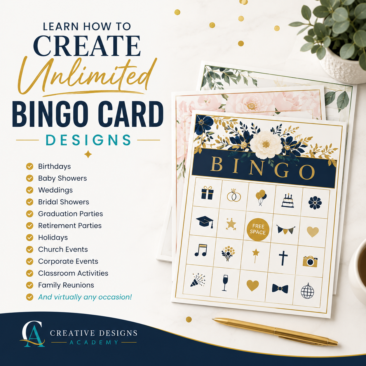 How to Create & Sell Custom Bingo Cards Online | Canva Course for Beginners | Digital Product Business Training + eGuide