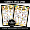 Curious George Bingo Cards for Kids