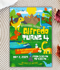 Dinosaur birthday invitation printable, invitation design