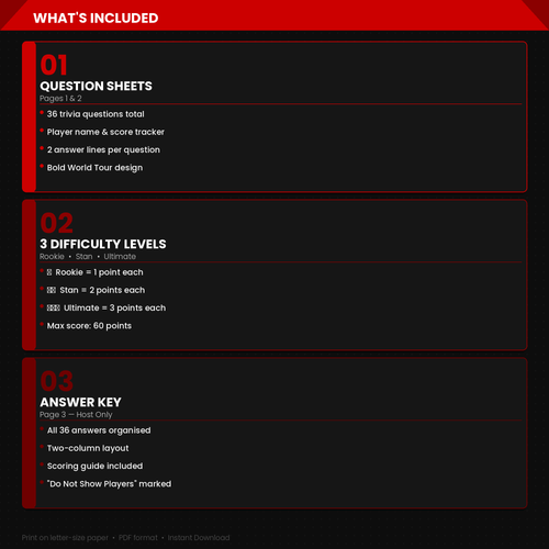BTS Trivia Game Printable | Who Knows BTS Best | Bts Party Game | KPop Quiz | BTS Birthday Party Activity | Instant Download