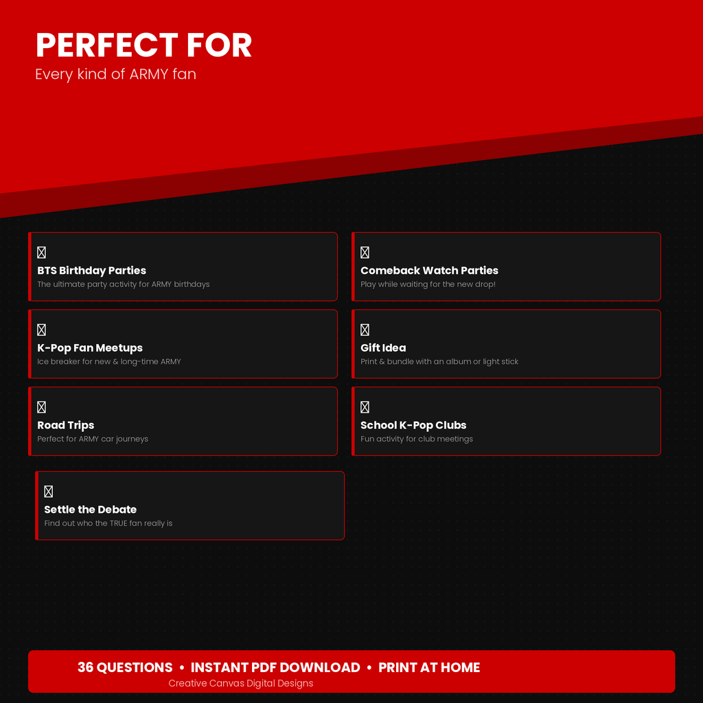 BTS Trivia Game Printable | Who Knows BTS Best | Bts Party Game | KPop Quiz | BTS Birthday Party Activity | Instant Download