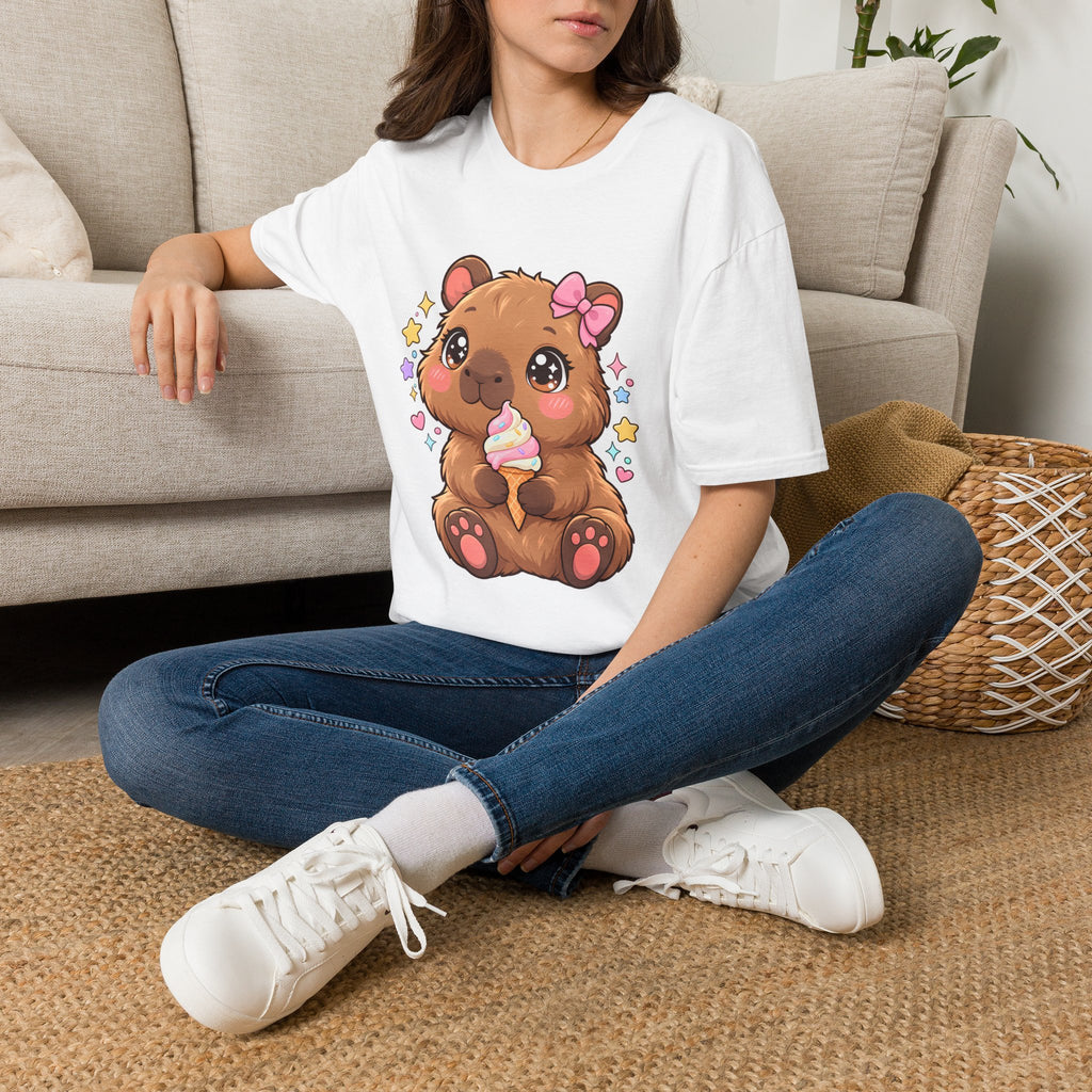 Kawaii Capybara clipart PNG instant download, styled product preview