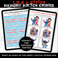 Lilo & Stitch Memory Match Game Printable | Stitch Birthday Party Game for Kids | Classroom & Screen Free Activity