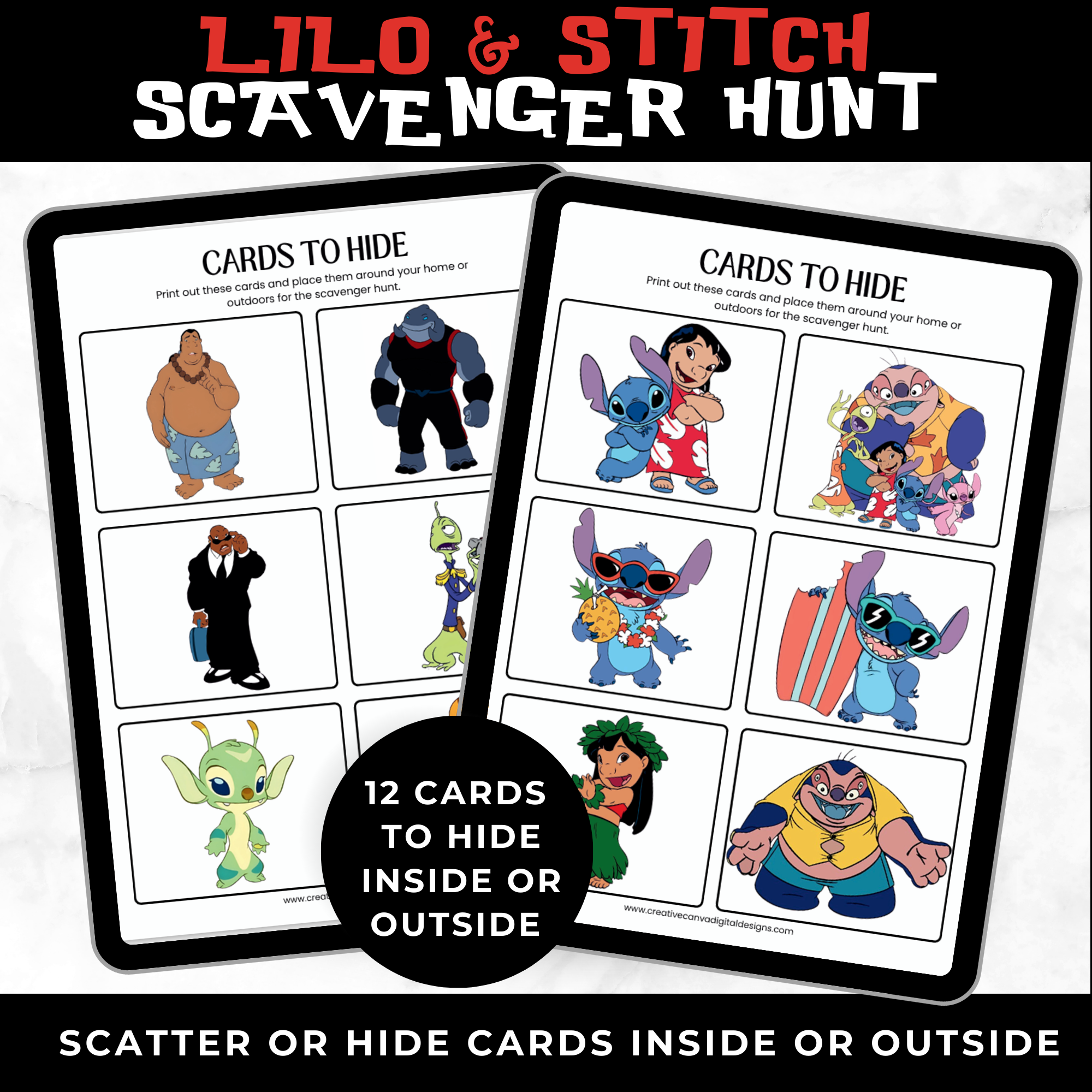 Lilo & Stitch Scavenger Hunt Printable Game for Kids | Stitch Birthday Party Game