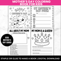Mother’s Day Printable Card Bundle for Kids | All About My Mom Worksheet, Mom Crown Craft, MOTHER Poem Coloring Page | Classroom Mom Gift