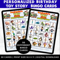 Personalized Toy Story Bingo Cards Printable | Toy Story Birthday Party Game