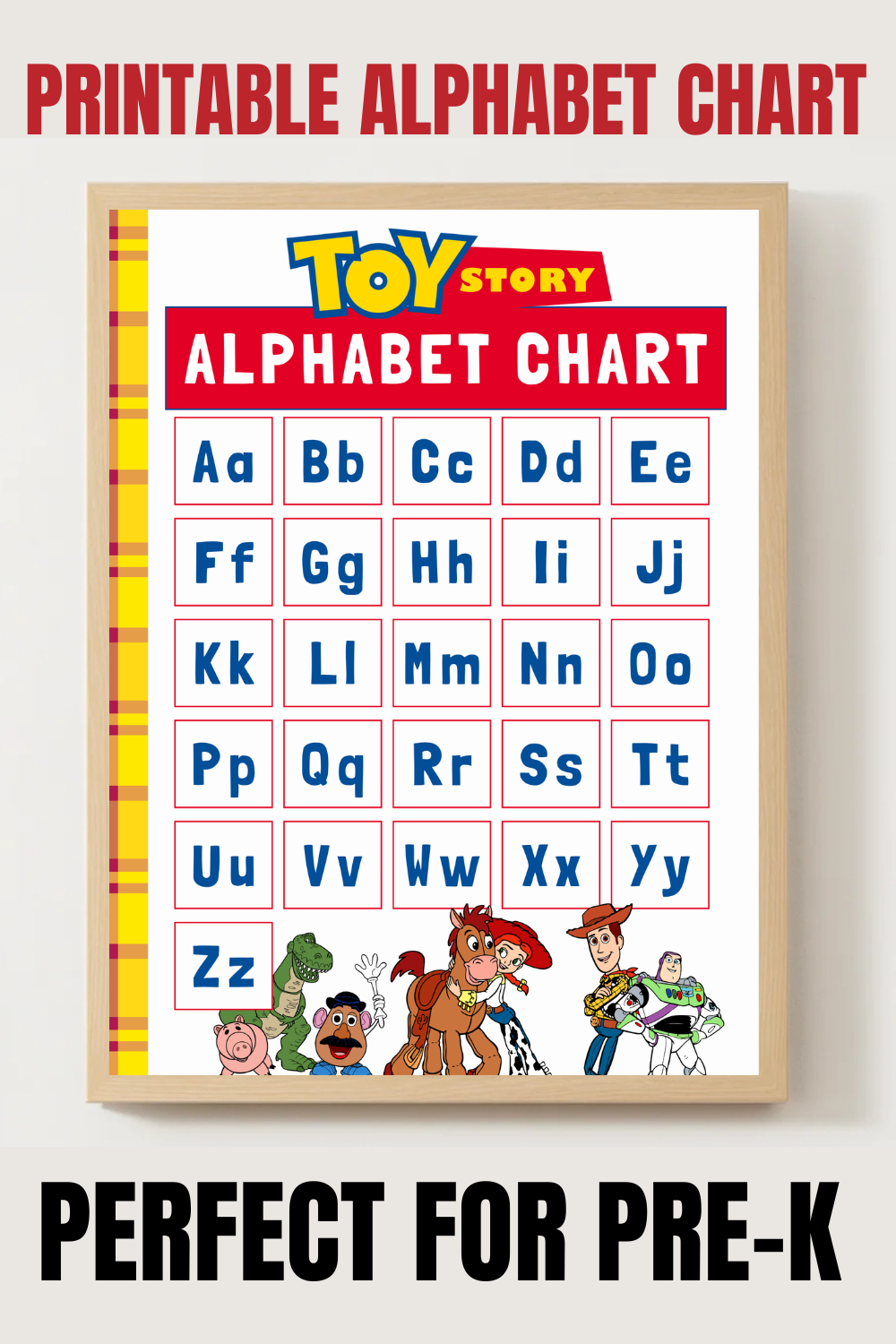 Toy Story alphabet poster printable, alphabet design