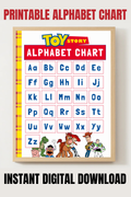 Toy Story alphabet poster printable, alphabet design