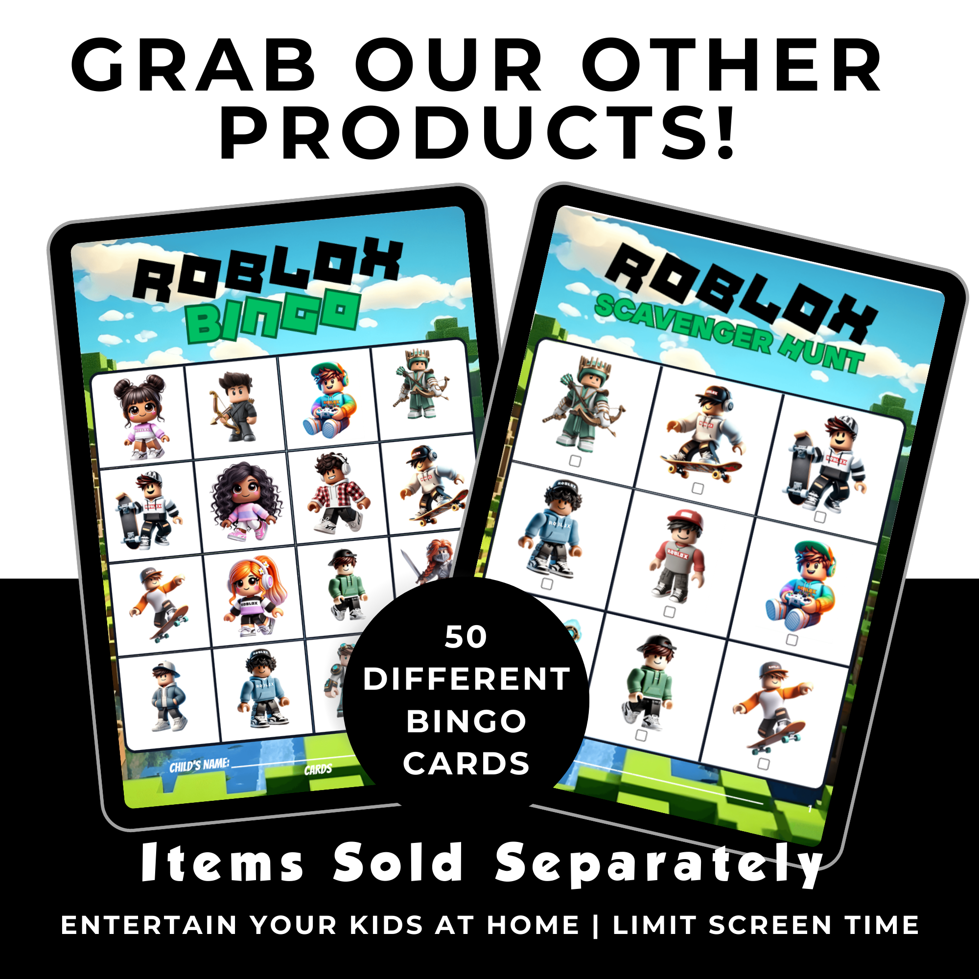 Custom Roblox Birhtday Coloring for Kids