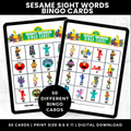 Sesame Street Sight Word Bingo Game