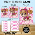 Skye Patrol Pin the Tail Game Printable | Paw Patrol Birthday Party Game for Kids
