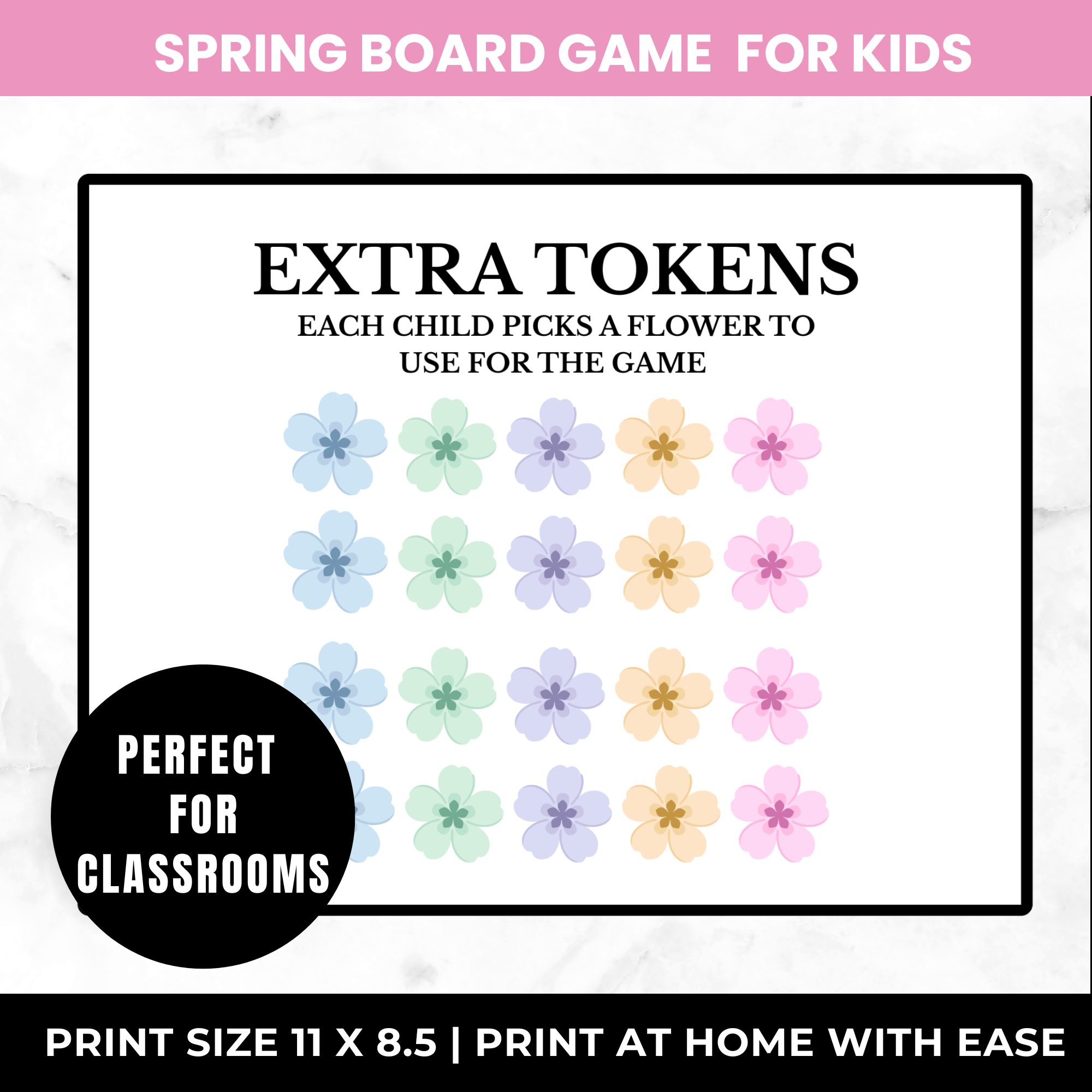 Spring Board Game for Kids Printable