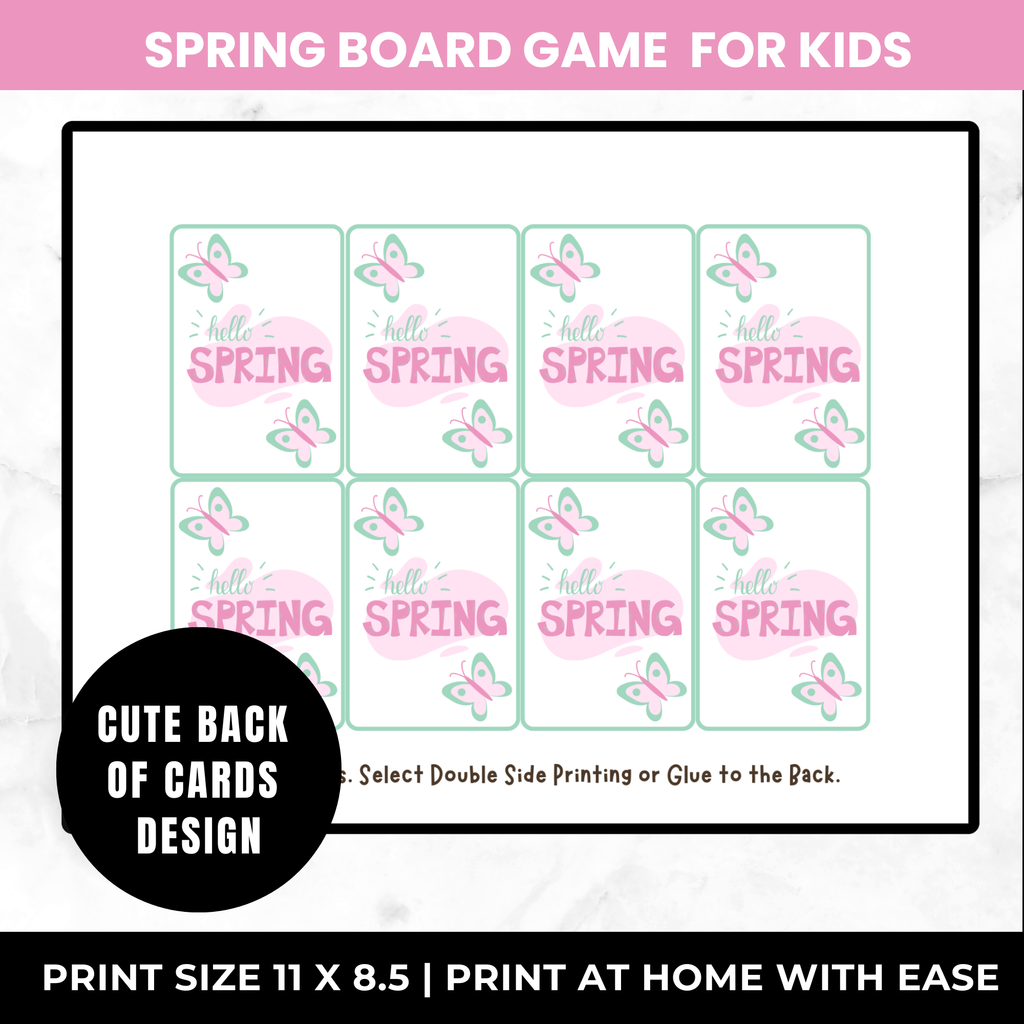 Spring Board Game for Kids Printable