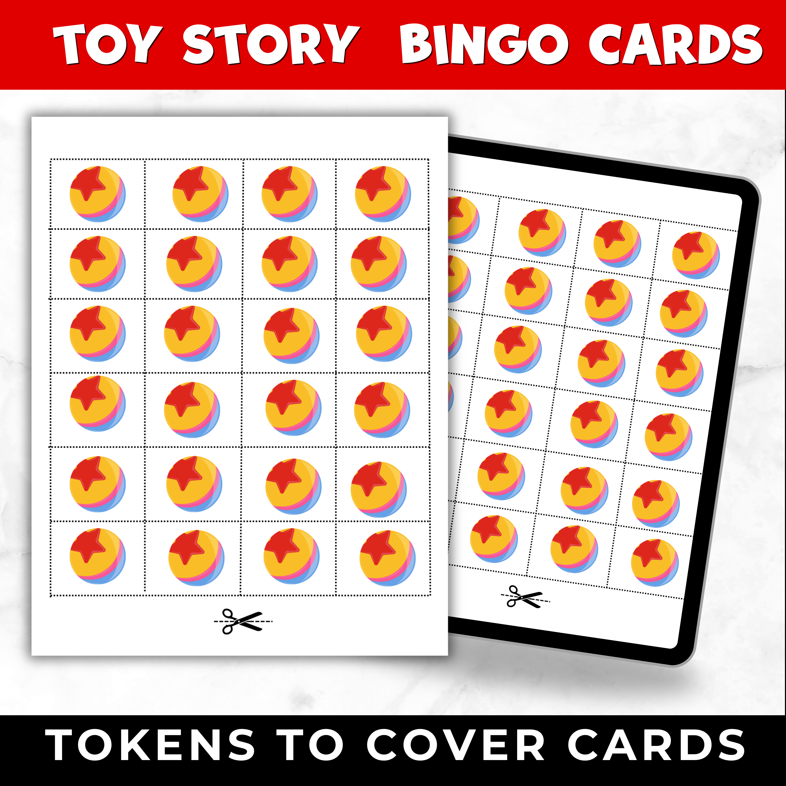 Toy Story Bingo Cards Printable | Toy Story Party Game for Kids | 30 Bingo Cards | Instant Download