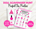 Fashion Doll Scavenger Hunt  | Doll Birthday Activity |  Printable Kids Party Game