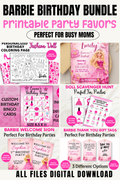 Barbie Birthday Party Printables Bundle