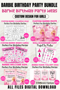 Barbie Birthday Party Printables Bundle